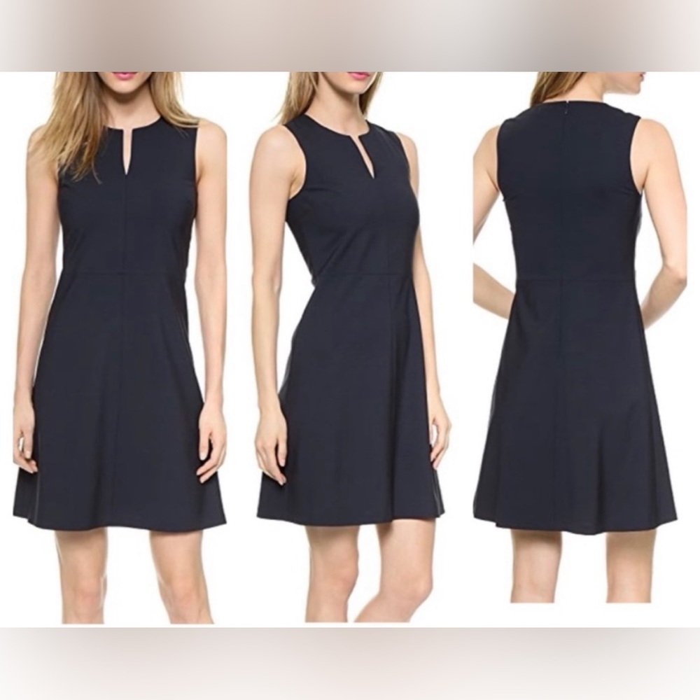 Theory Miyani Wool Stretch Sleeveless Navy Dress Size 8 New NWOT